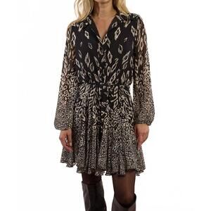 NEW MOLLY BRACKEN ladies woven mini dress in black estelle
